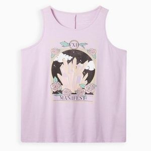 Torrid Lavendar Crystals Manifest Everyday Tank by Torrid Womens Size M 8/10
